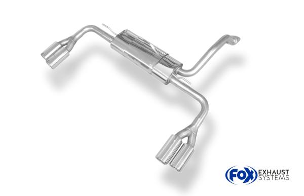 Endschalldämpfer rechts/links - 2x80 Typ 13 rechts/links passend für: Toyota Auris 2006-2011 - E15 Benzin